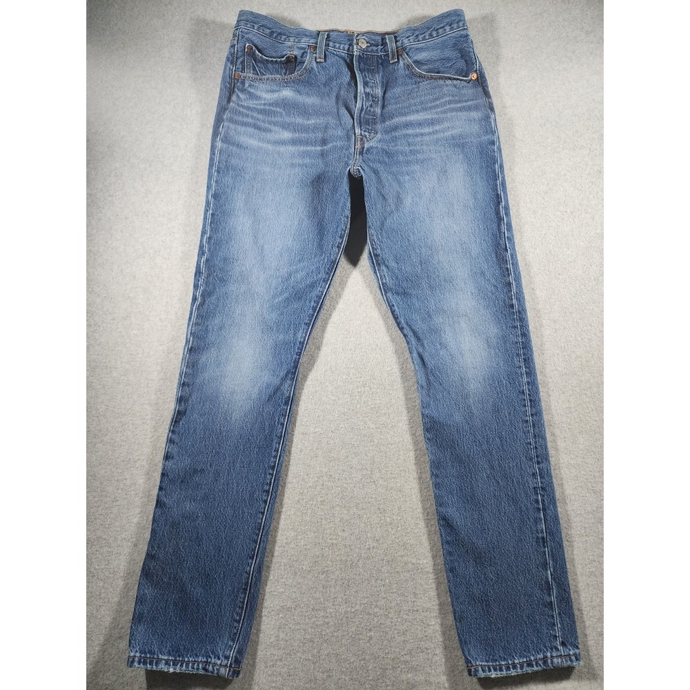Levis Men's 501 Skinny Denim Jeans, 32x32, Button Fly, Medium Wash